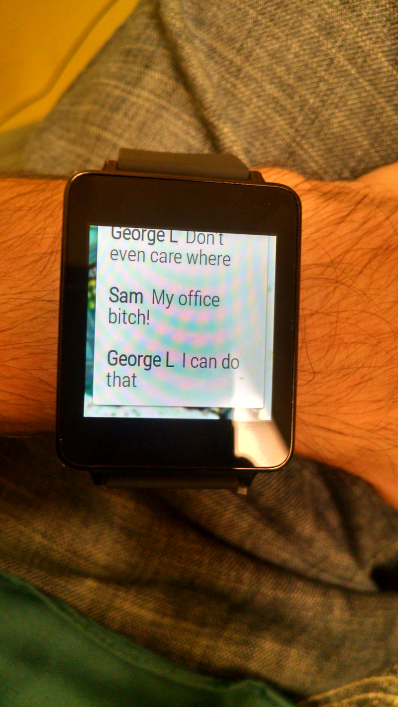 Illustration for article titled Android Wear Review: The OS itself.